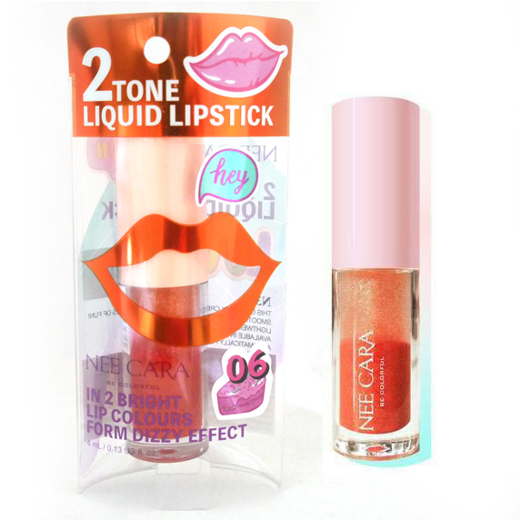 Nee Cara 2 Tone Liquid Lipstick ลิปสติกเนื้อชิมเมอร์ เบอร์ 06 ราคาส่งถูกๆ W.50 รหัส L54