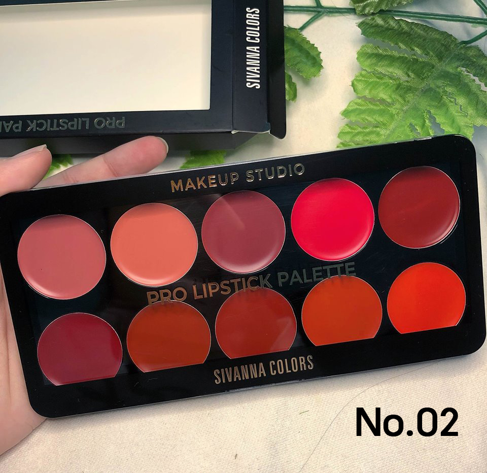 Sivanna colors Pro lipstick palette เซทลิป 10 สี No.02 ราคาส่งถูกๆ W.140 รหัส L376