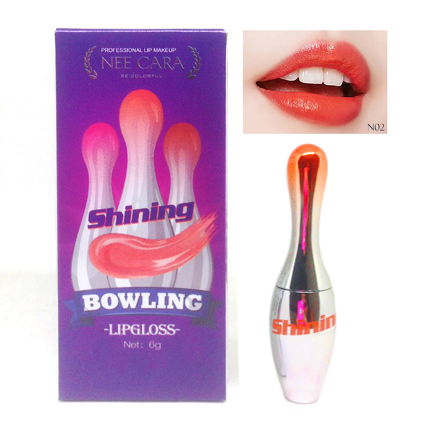 Nee Cara Shining Bowling lipgloss No.02 ราคาส่งถูกๆ W.35 รหัส L98