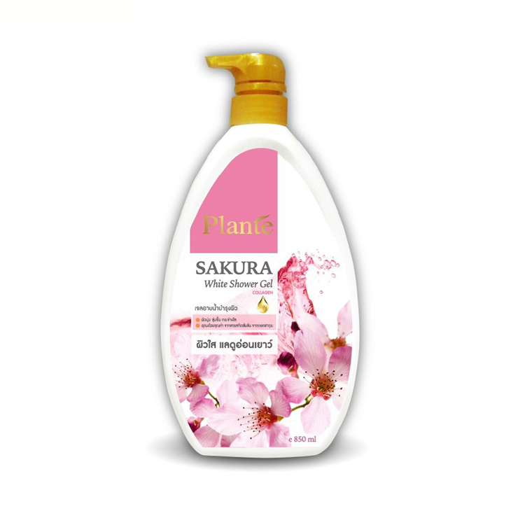 Plante Sakura White Shower Gel แพลนเต้ ซากุระ ไวท์ ชาวเวอร์ เจล 850 มล.W.955 รหัส SP131-3