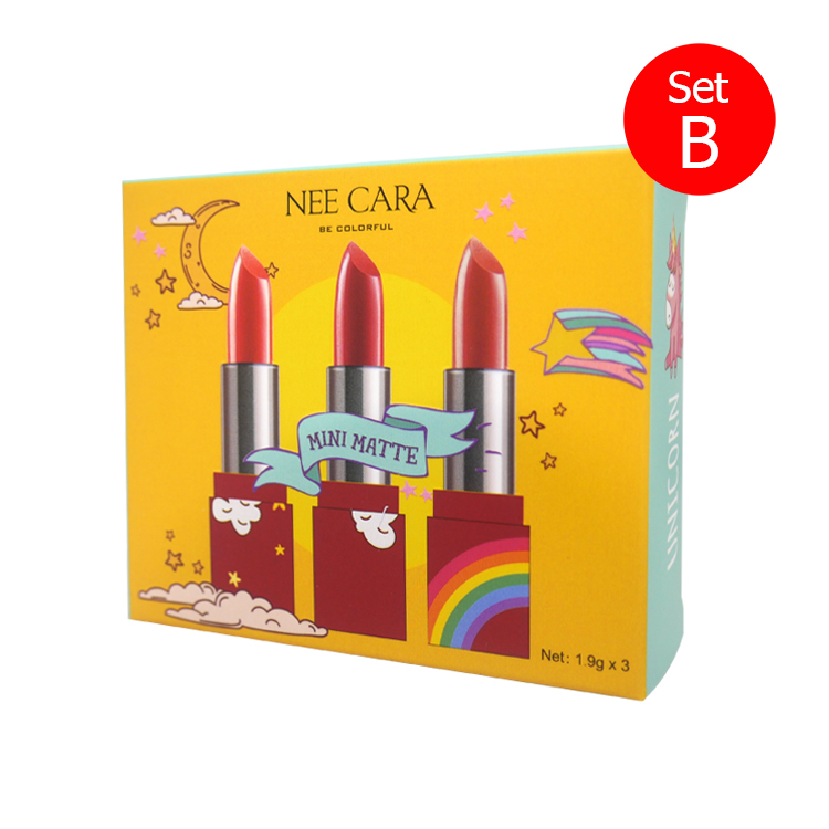 Nee Cara Mini Matte Lipstick 3 in 1 Unicorn Set B ราคาส่งถูกๆ W.70 รหัส L305-2