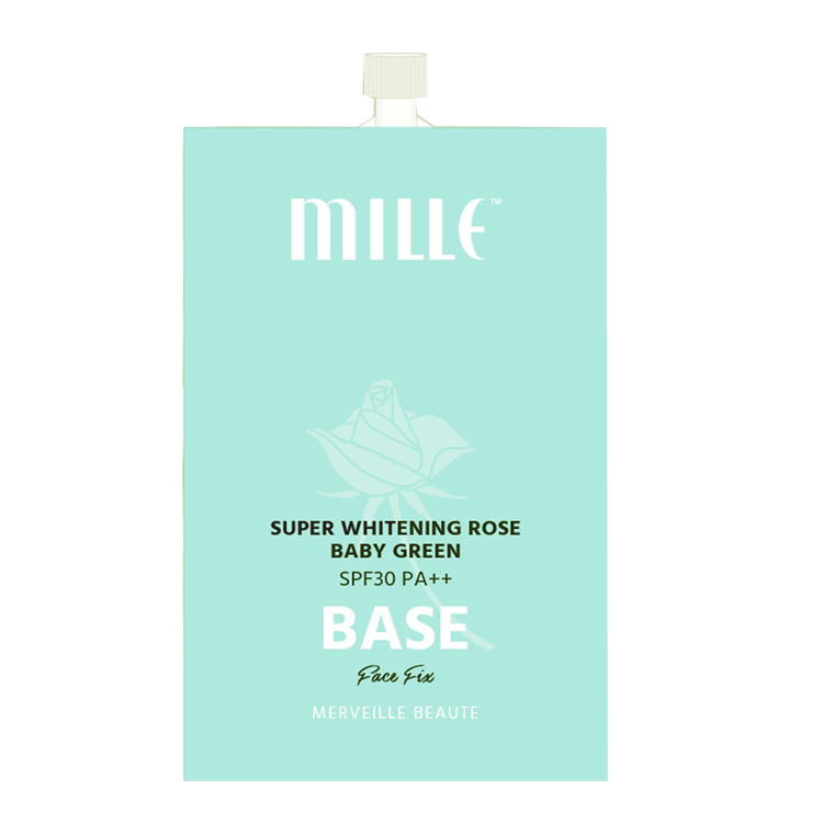 Mille Super Whitening Rose Baby Green Base เบสเขียว (ขายเป็นซอง) ราคาส่งถูกๆ W.25 รหัส S61