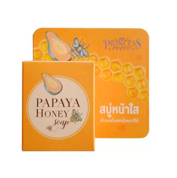 New Princess Papaya Honey Soap สบู่มะละกอน้ำผึ้ง หน้าใส ราคาส่งถูกๆ W.85 รหัส FC88