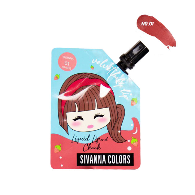 Sivanna Colors Velvet Baby Lip Liquid Lip and Cheek HF4032 No.01 ราคาส่งถูกๆ W.35 รหัส L978
