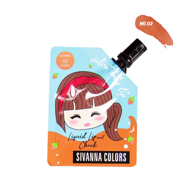 Sivanna Colors Velvet Baby Lip Liquid Lip and Cheek HF4032 No.02 ราคาส่งถูกๆ W.35 รหัส L979