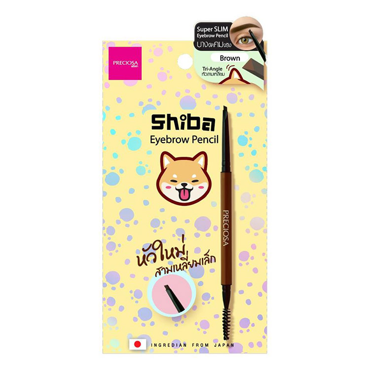 Preciosa Shiba Tri-Angle Slim Eyebrow Pencil No.01 Brown ราคาส่งถูกๆ W.35 รหัส K218