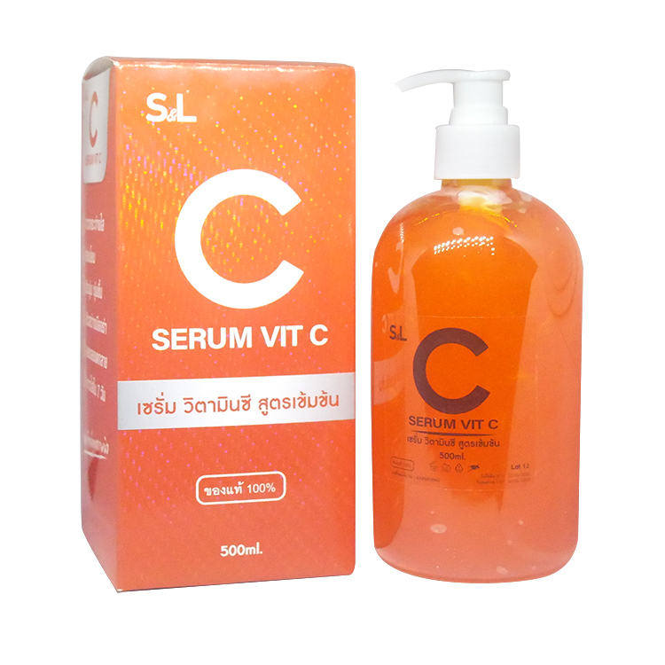 SL C Serum Vit C เซรั่ม วิตามินซี สูตรเข้มข้น 500 ml. ราคาส่งถูกๆ W.630 รหัส BD603