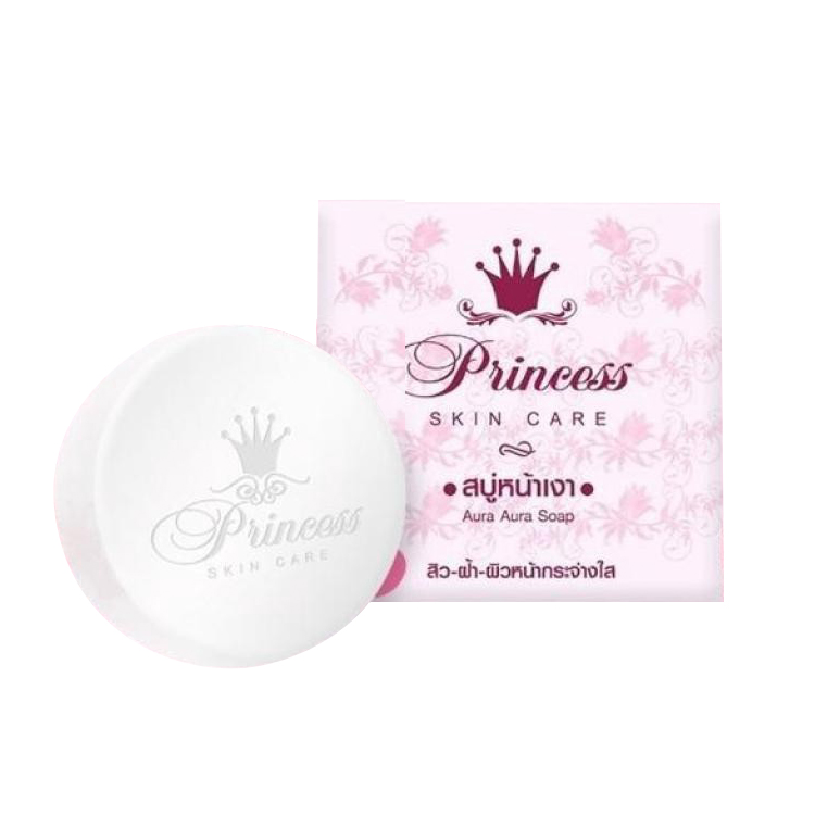 สบู่หน้าเงา Princess skin care Aura Aura Soap 80 g. ราคาส่งถูกๆ W.100 รหัส FC115