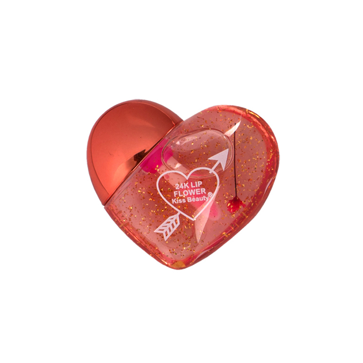 Kiss Beauty 24K Lip Flower ลิปมันเปลี่ยนสี Package รูปหัวใจ สีแดง W.520 รหัส L930-1