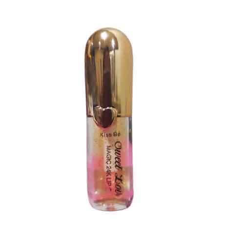 Kiss Beauty Magic 24K Lip Oil สีชมพู ฉ่ำวาว ลิปออยผสมทองคำ ทำให้ปากดูวาว กลอสซี่ W.40 รหัส. L1020-2