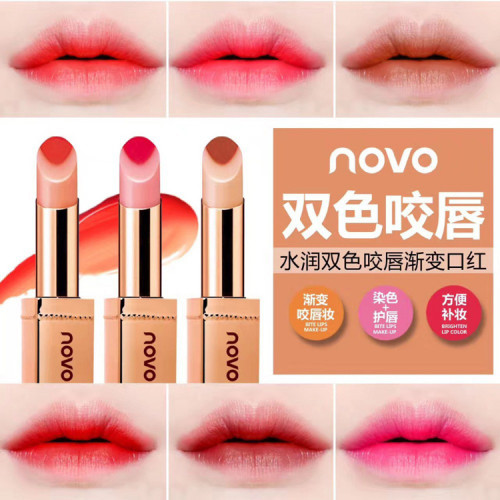 novo Double Color soft Nature Make Lips Smooth NO.02 ราคาส่งถูกๆ W.60 รหัส L788-2 4