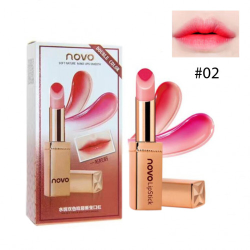 novo Double Color soft Nature Make Lips Smooth NO.02 ราคาส่งถูกๆ W.60 รหัส L788-2