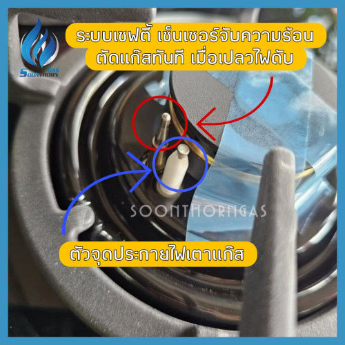 เตาฝังหน้ากระจก 2 หัว Luckyflame รุ่น LGS-342 3