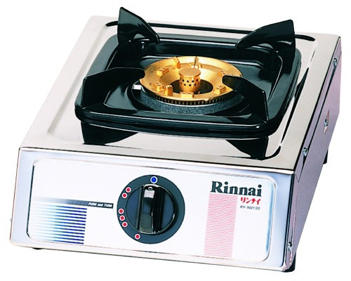 เตาแก๊สสแตนเลสทั้งตัว หัวเตาทองเหลือง เตาเแก๊สตั้งโต๊ะหัวเดียว Rinnai รุ่น RY-9001SS