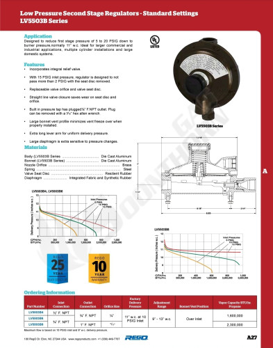 LOW-PRESSURE REGULATOR 3/4
