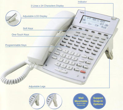 เครื่องโทรศัพท์ NEC รุ่น IP1WW-24TXH TEL(WH)