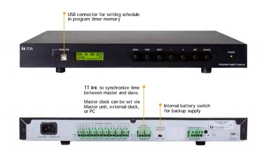 เครื่องตั้งเวลาเสียงออด TOA รุ่น TT-208 1