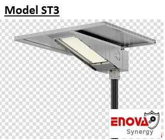โคมไฟโซล่าเซล พลังแสงอาทิตย์ ENOVA อีโนว่า รุ่น ST- 3 (5V- 80W) ระยะความสูง 6 เมตร