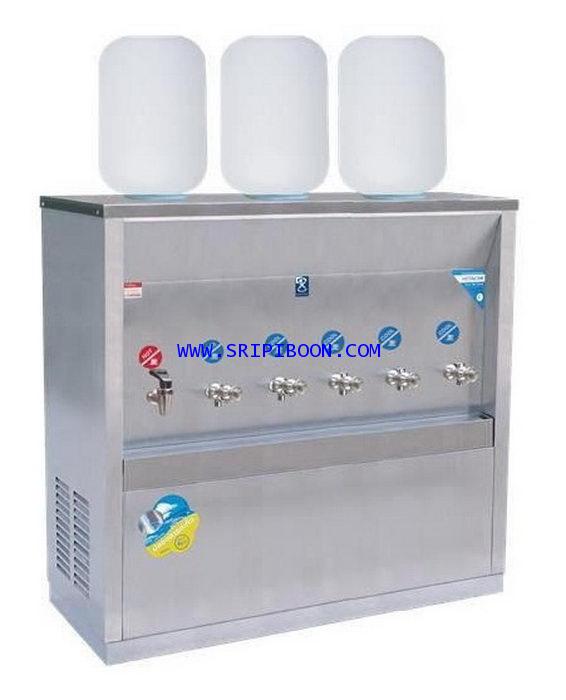 ตู้ทำน้ำเย็น-น้ำร้อน MAXCOOL แม็คคูล MCH-6P_SP ถังคว่ำ 6 ก๊อก (ร้อน1 เย็น5) 3 ถัง (แผงรังผึ้ง) E9AXX