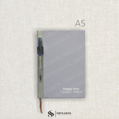 Diary Premium สมุดโน๊ต สมุดไดอารี่ มีที่เสียบปากกา รหัส A2411-19D 5