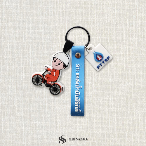 พวงกุญแจยางหยอด แบบ 3 ชิ้นพร้อมกระดาษรอง รหัส A2416-14KR 1