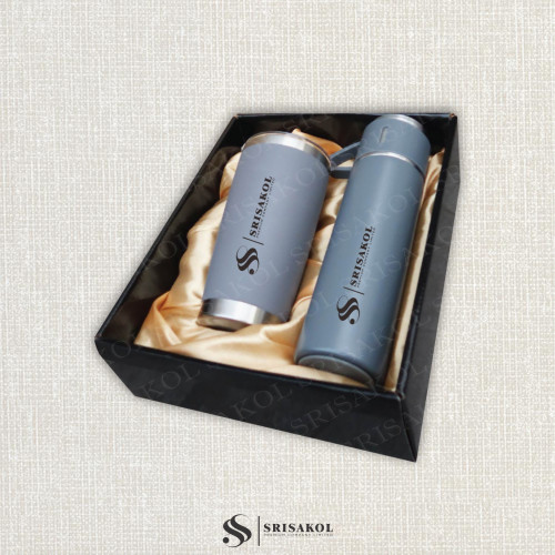 ชุด Gift set 2 ชิ้น กระติกน้ำ+แก้วน้ำเก็บอุณหภูมิ รหัส A2333-10KS