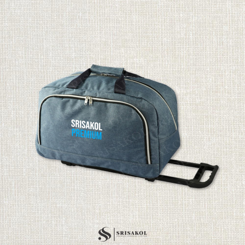 กระเป๋าเดินทางมีล้อลาก ผ้าฟอกขัดลาย ทวิล รหัส A2508-20B