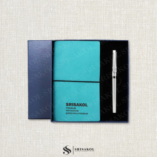Corporate Premium Gift set ชุดกิ๊ฟท์เซทพรีเมี่ยม 2 ชิ้น เซทสมุดและปากกา รหัส A2504-21EP