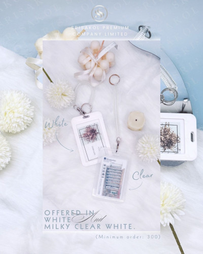 New Item ชุดสายคล้องพวงกุญแจสปริงพร้อมกรอบใส่บัตร รหัส A2620-22MI 1