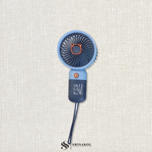 Portable fan พัดลมมือถือพกพามีสายคล้องมือ รหัส A2613-7KP #D