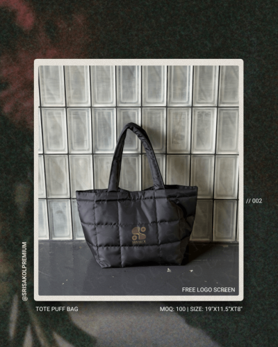 Tote Puff Bag กระเป๋าสะพายผ้าร่มนุ่มนิ่ม