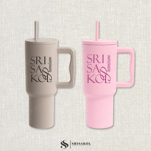 ของแจกลูกค้า กระบอกน้ำพรีเมี่ยม สกรีนโลโก้ รหัส A2615-17PS