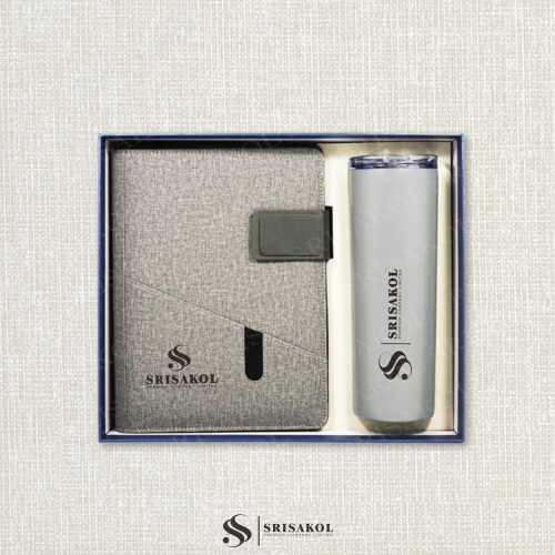 ของที่ระลึกองค์กร ชุดกิ๊ฟท์เซทพรีเมี่ยมสมุดและกระบอกน้ำ รหัส A2504-23EP