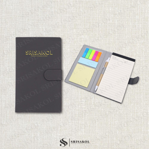 สมุดโน๊ตพรีเมี่ยม ปก PU กระดุมแม่เหล็ก รหัส A2609-17DT