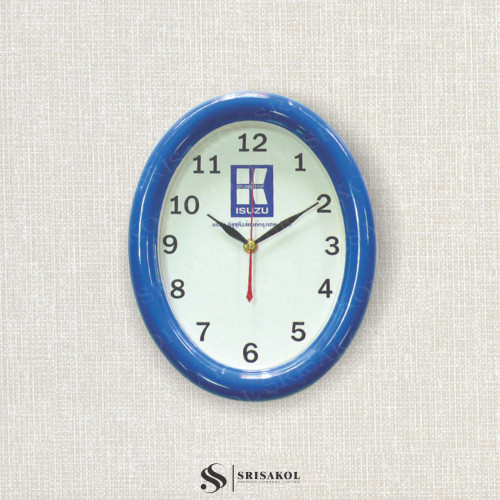 นาฬิกาแขวนทรงรูปไข่ ขอบหนาสีน้ำเงิน รหัส A2224-5C 1