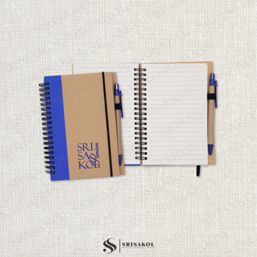 สมุดโน๊ตพรีเมี่ยม มีสายรัด ปกกระดาษ ECO รหัส A2609-3DT
