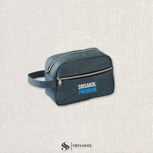 กระเป๋า Handbag ผ้าฟอกขัดลาย รหัส A2508-14B