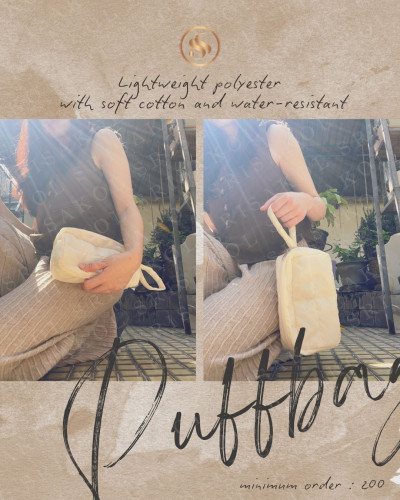 Puff bag กระเป๋าใส่ของอเนกประสงค์ ผ้าร่มนุ่มนิ่ม รหัส A2616-9BS #B 3
