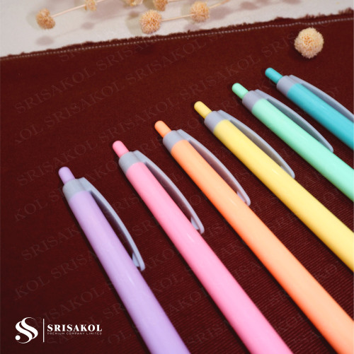 ปากกาลูกลื่น คละสีพาสเทล รหัส A2319-8P 2
