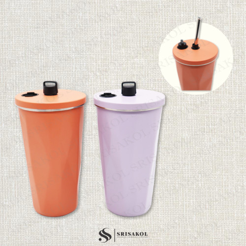 ของสมนาคุณลูกค้า แก้วน้ำพรีเมี่ยมพร้อมหลอด รหัส A2512-21KP