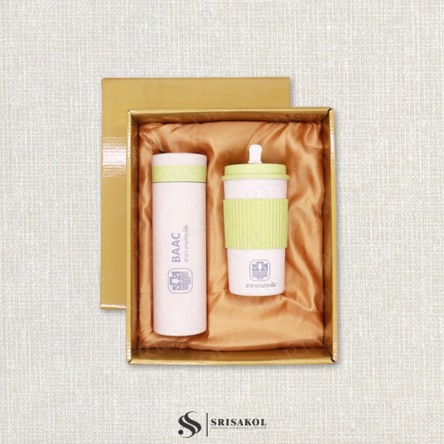 เซทของที่ระลึกองค์กร Giftset กระติกน้ำและแก้ว ECO รหัส A2513-8PS