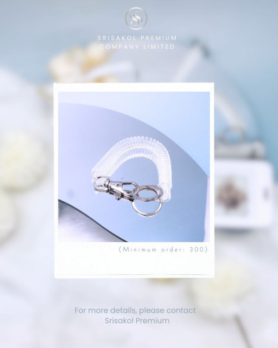 New Item ชุดสายคล้องพวงกุญแจสปริงพร้อมกรอบใส่บัตร รหัส A2620-22MI 2