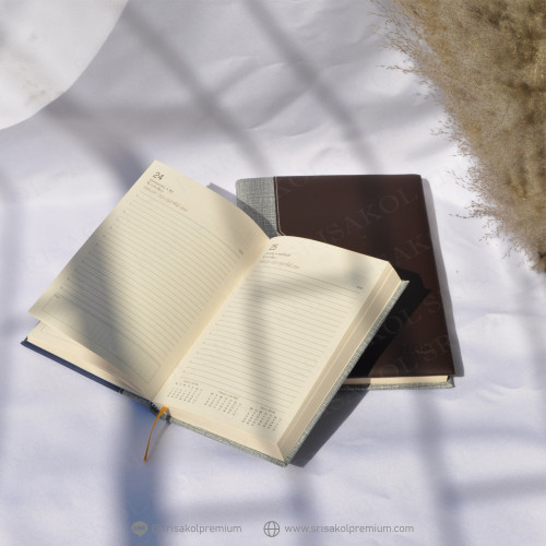 Diary Premium สมุดโน๊ต สมุดไดอารี่ ปกบุฟองน้ำ มีช่องเสียบของ เพิ่มใบแทรก รหัส A2209-11D 2