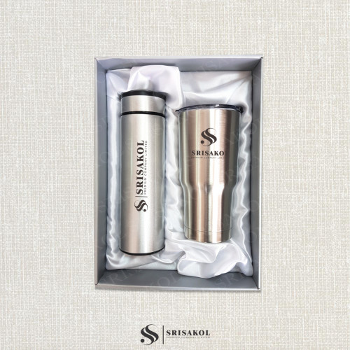 ชุด Gift set กระติกน้ำ + แก้วน้ำ พร้อมกล่อง รหัส A2407-14PP 1