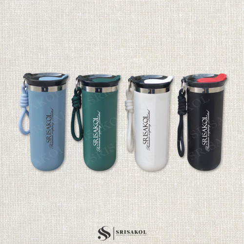 Premium Tumbler กระบอกน้ำพรีเมี่ยม มีสายคล้อง รหัส A2615-14KP