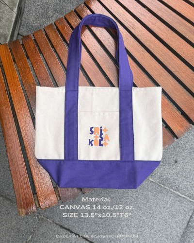 Trandy Canvas Tote Bag กระเป๋าแคนวาสพรีเมี่ยม รหัส A2722-14BM 2