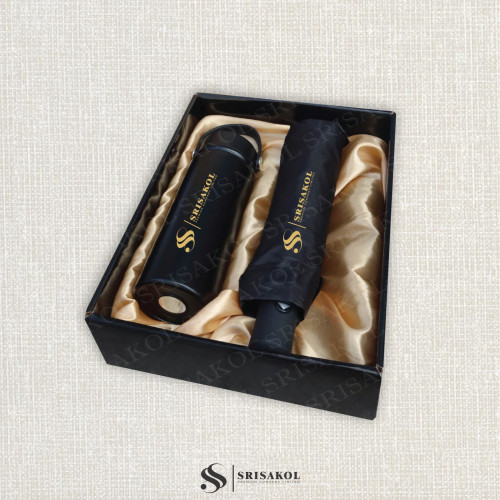 ชุด Gift set 2 ชิ้น กระบอกน้ำ+ร่มพับ รหัส A2333-8KS