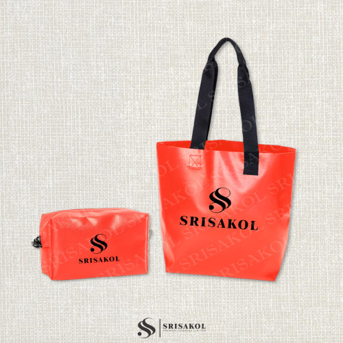 ชุดของขวัญของที่ระลึก เซทกระเป๋าผ้าใบ รหัส A2506-7SB