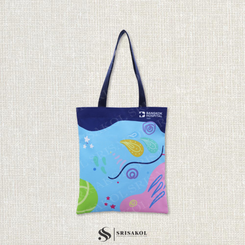 Premium Bag กระเป๋าผ้าพิมพ์ลายทั้งใบ หูไนล่อน รหัส A2526-20B