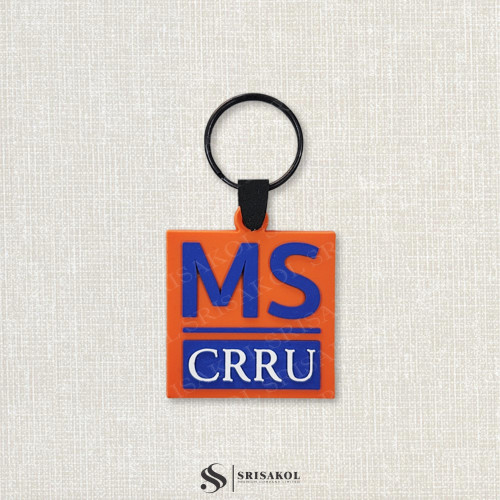 พวงกุญแจยางหยอด ห่วงคลิปดำ รหัส A2516-32KR